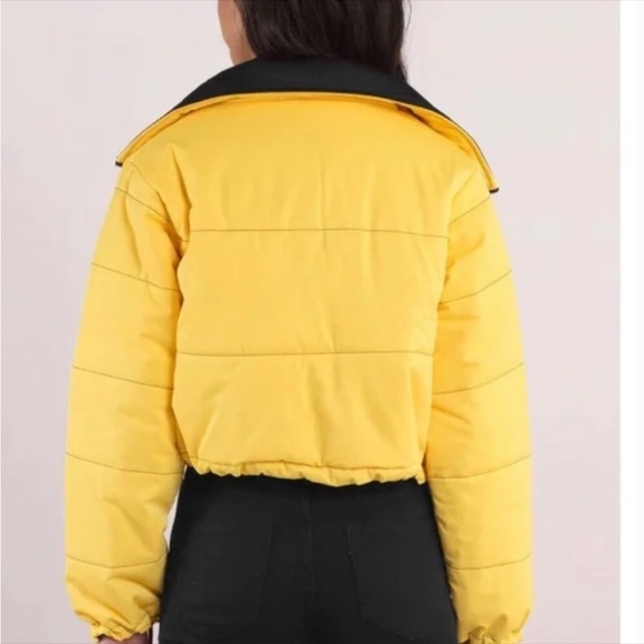 I.AM.GIA Road Warrior "Kill Bill" Yellow & Black Puffer Jacket Bomber Coat Sz Md - Picture 7 of 10